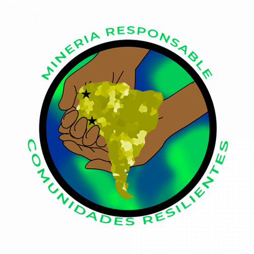 A round logo featuring with the text