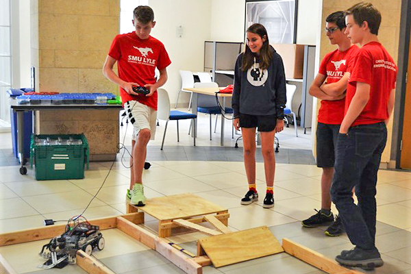 SUM Lyle Summer camp kids working on the advance Engineering