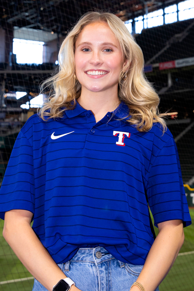 Tori Hogan ’25, Texas Rangers College Brand Ambassador