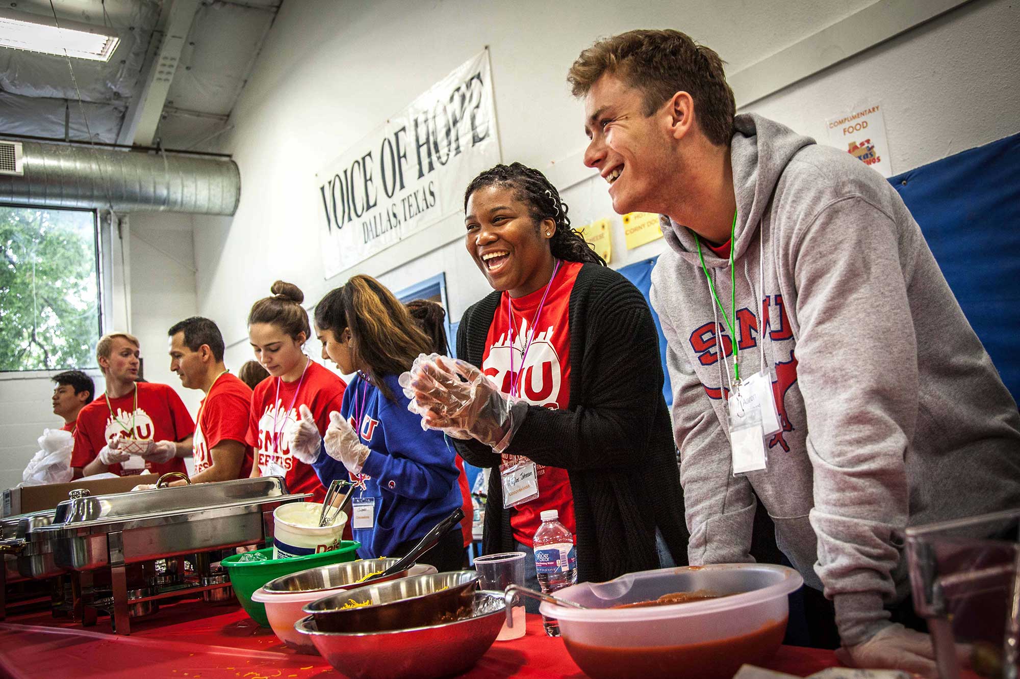 Students volunteering