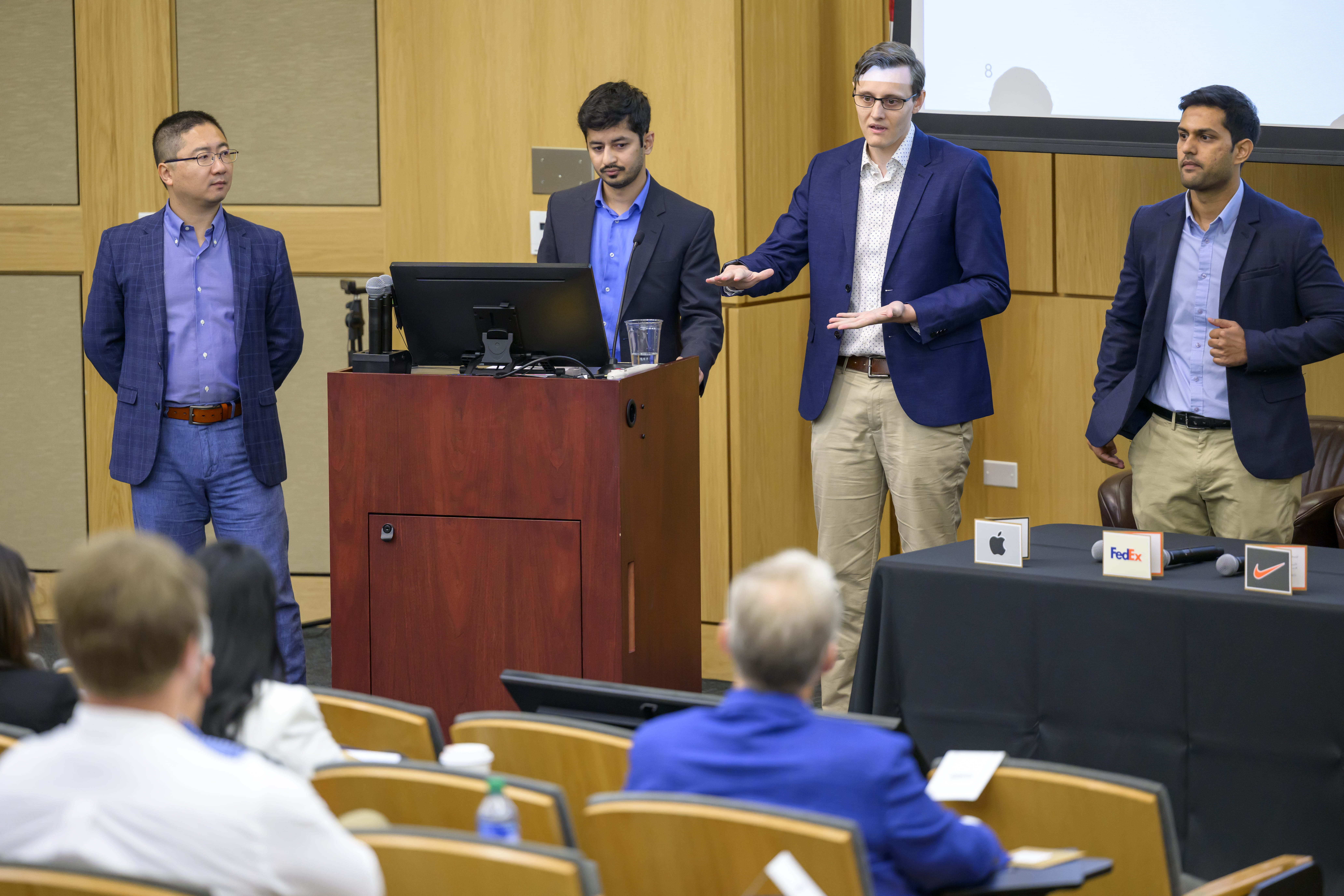 mba students during presentation at crum