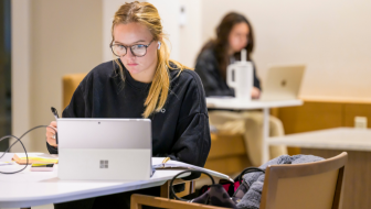 Student on laptop