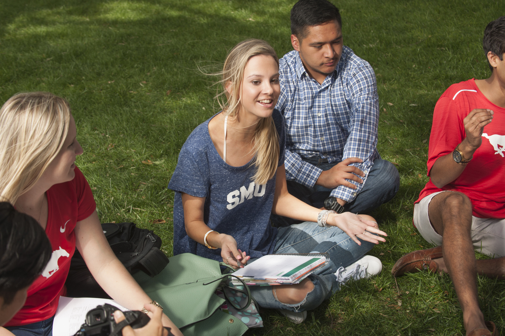 students learning outside