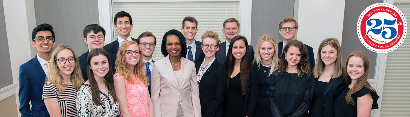 students with Condoleeza rice