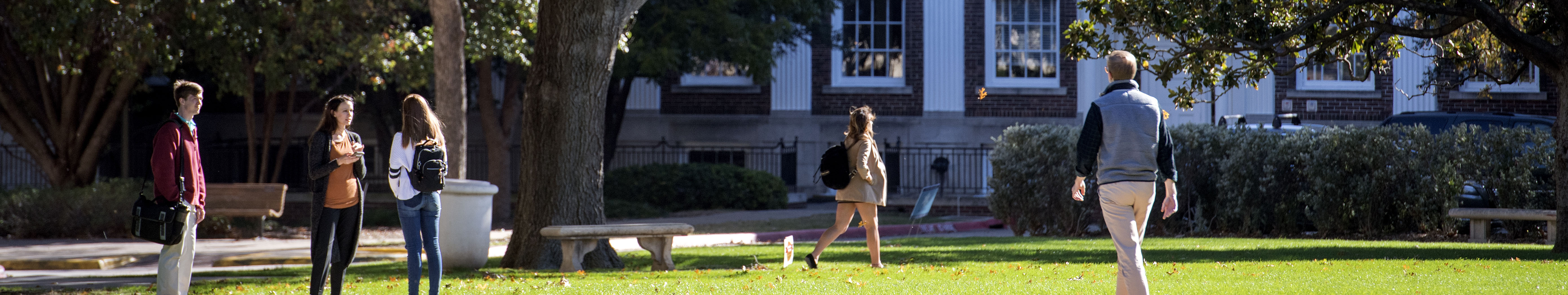 students on campus