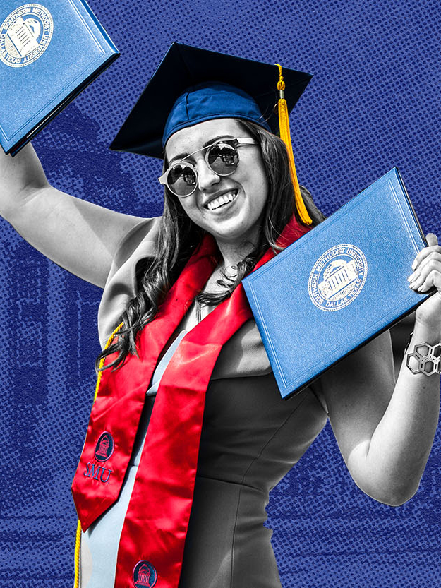 Graduate celebrating