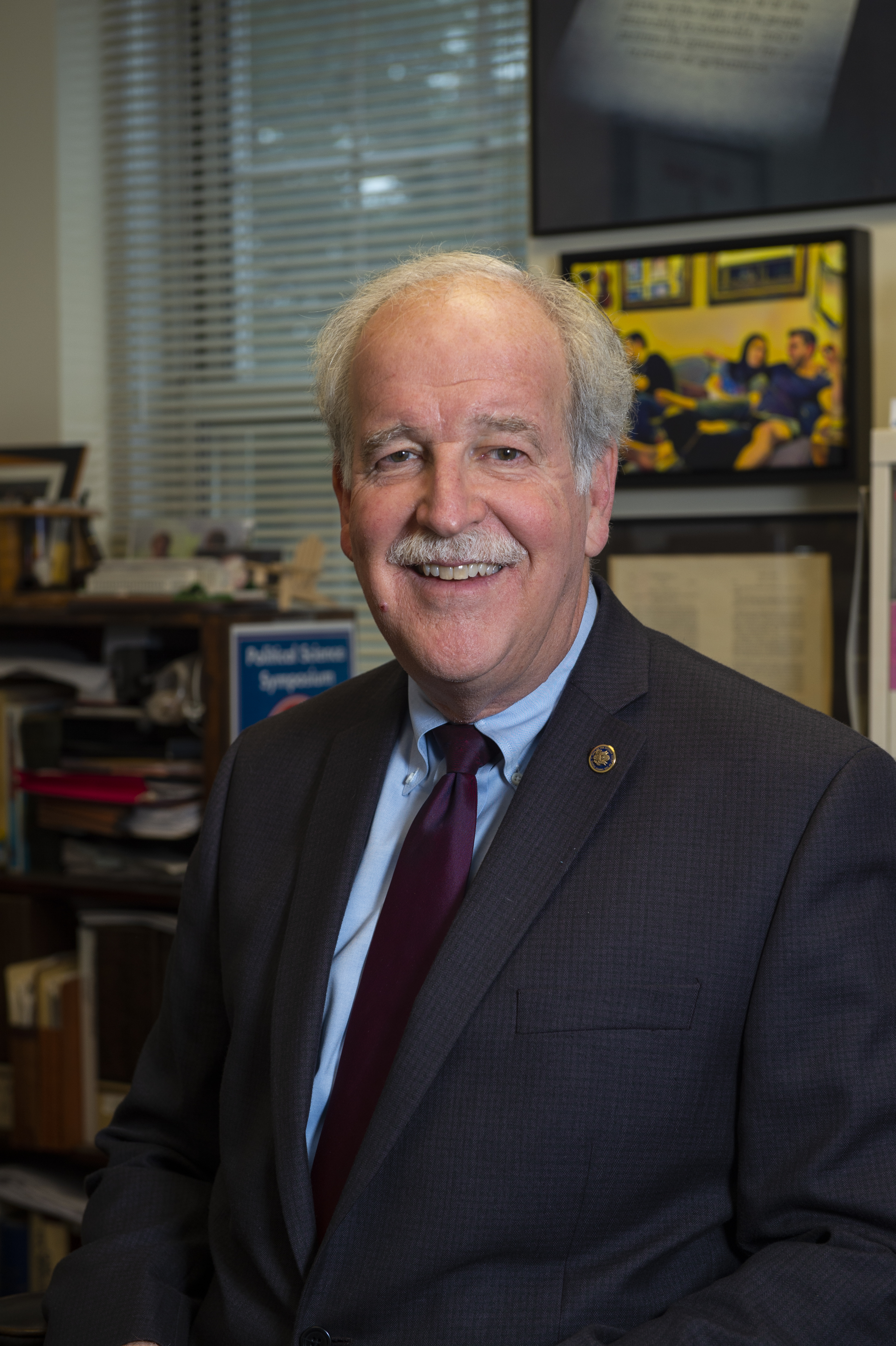 Joe Kobylka sitting in his office.
