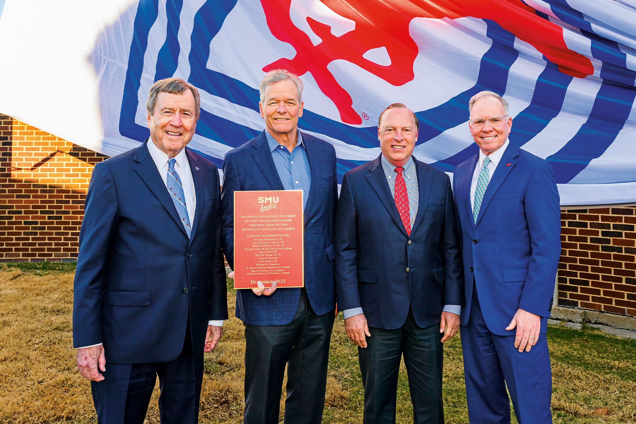 R. Gerald Turner, William “Bill” H. Vanderstraaten ’82, Philip J. Wise ’78, ’81, and Brad E. Cheves