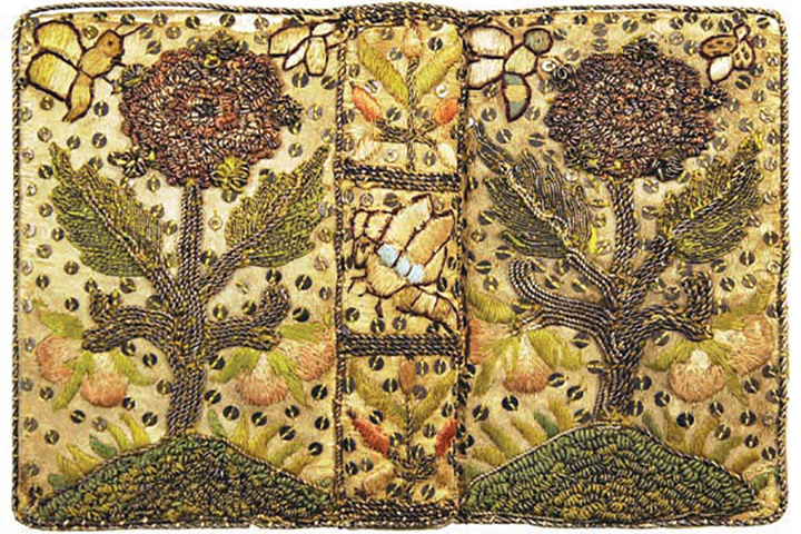 beaded flowered embroidered binding