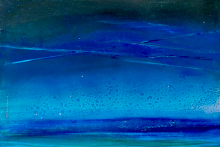 different colors of blue in a landscape