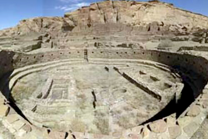 photograph on a sunny day of ruins