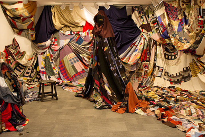 piles of clothing of all colors
