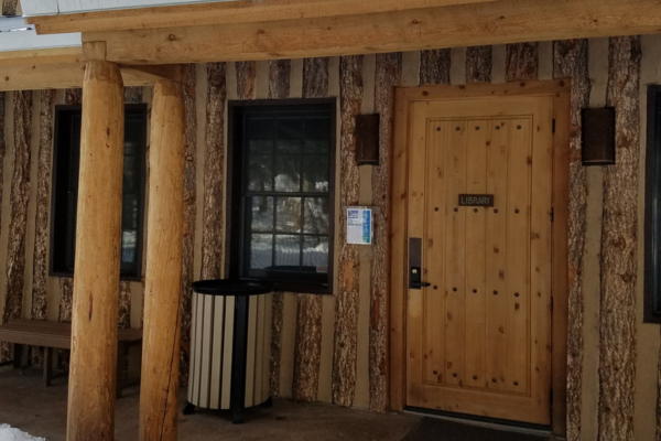 front door of the Wendorf Library