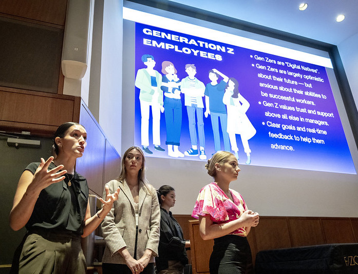 CCPA students present their final capstone project to clients at the end of the 2023 spring semester.