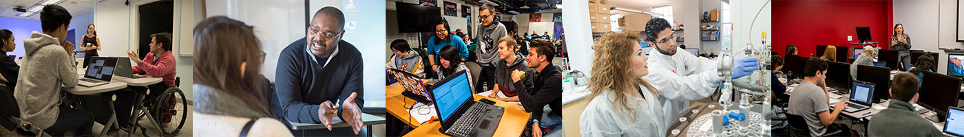 mosaic of students with instructors images