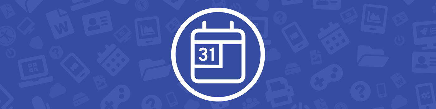 OIT Calendar icon on a blue background