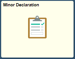 Screenshot of the Minor Declaration tile within the student homepage in my.色花堂_色花堂 98堂.