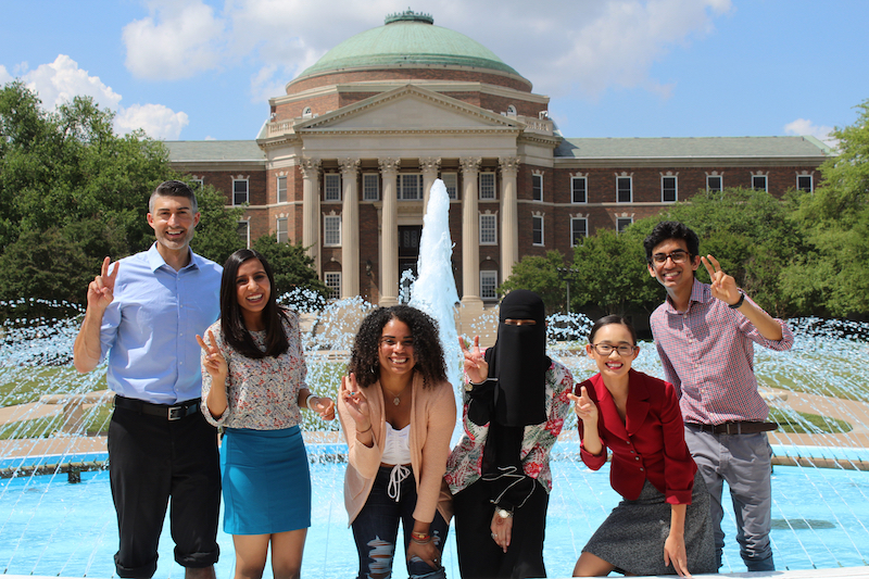 students and staff on campus